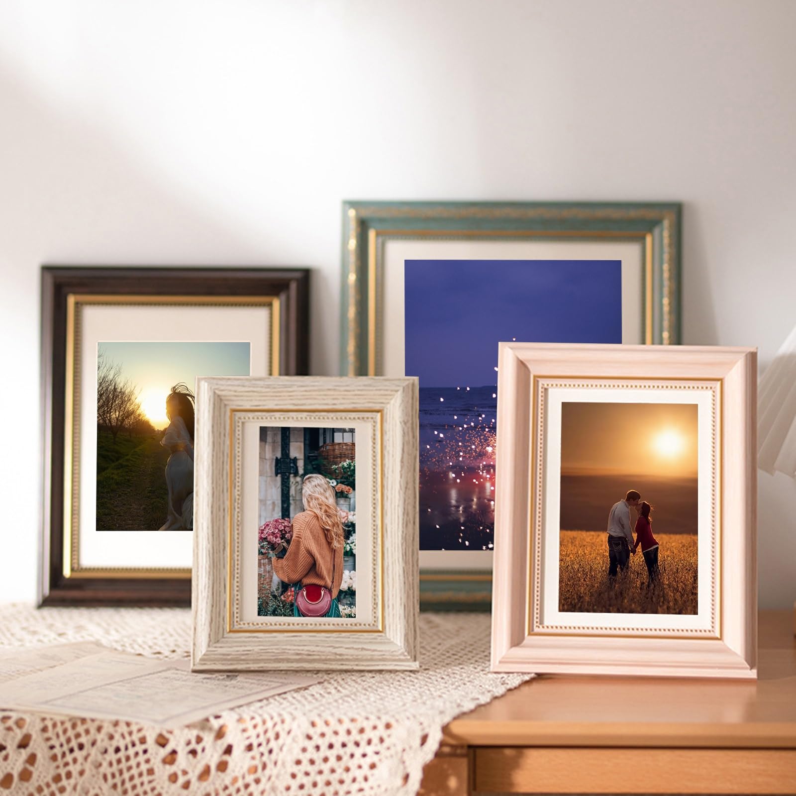 【新品未使用】FRAMA 写真集　アートブック　インテリア Amazon.com - Grewod 3x5 Family Picture Frames, Pink, Resin